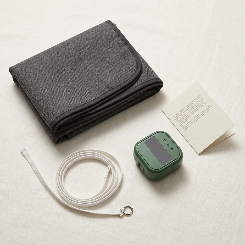 Everything in the box: cover, cord, socket tester and guide